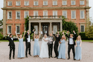 wedding champagne spray at davenport house